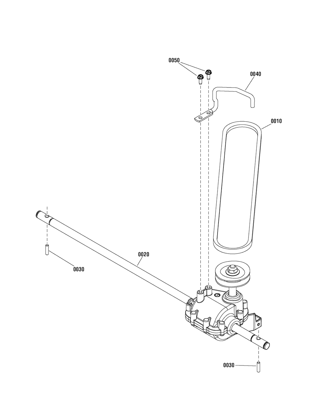 Transmission Group (7502801) Diagram and Parts List for 7800880-EBTPV22675HWEX 2012 Briggs and Stratton Lawn Mower
